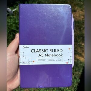 Feela A5 Purple Moleskin Notebooks Journal